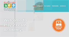 Desktop Screenshot of play2learnacademy.com