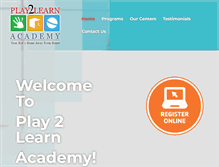 Tablet Screenshot of play2learnacademy.com